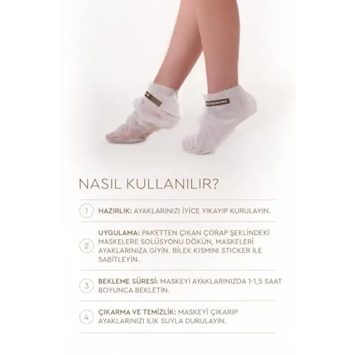 Mjcare Miracle Foot Peeling Pack - Çorap Tipi Ayak Peeling Maskesi 2li