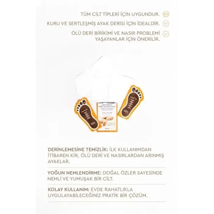 Mjcare Miracle Foot Peeling Pack - Çorap Tipi Ayak Peeling Maskesi 2li