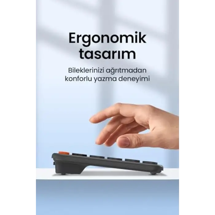 MK350 Creator Pro Combo Sessiz 3 Kanallı Bluetooth + 2.4G Wireless Türkçe Q Klavye Mouse Seti (Grafit Gri)