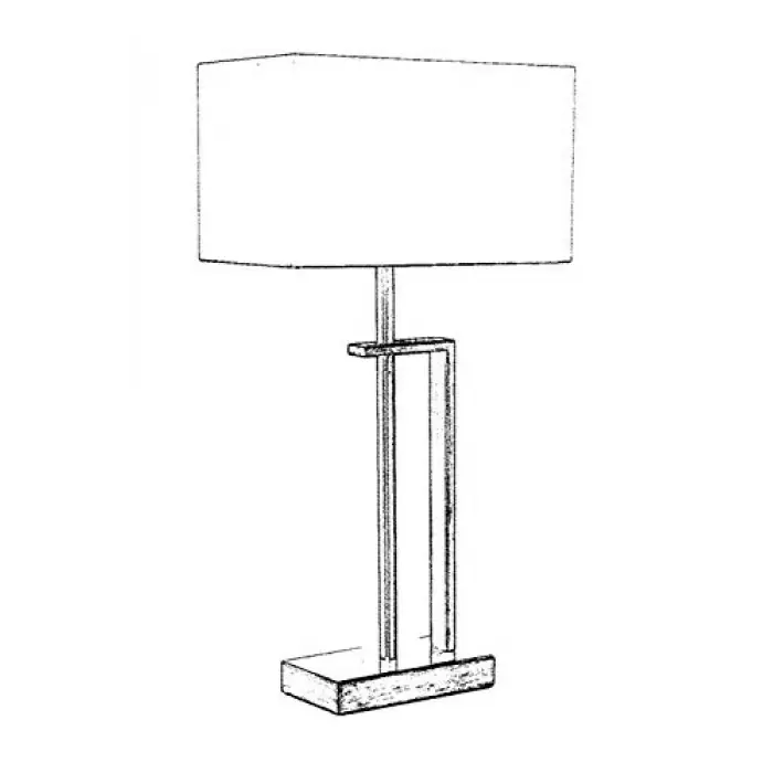 ML-9109-1E Eskitme Kaplama Masa Lambası, E27, Metal, 35 cm