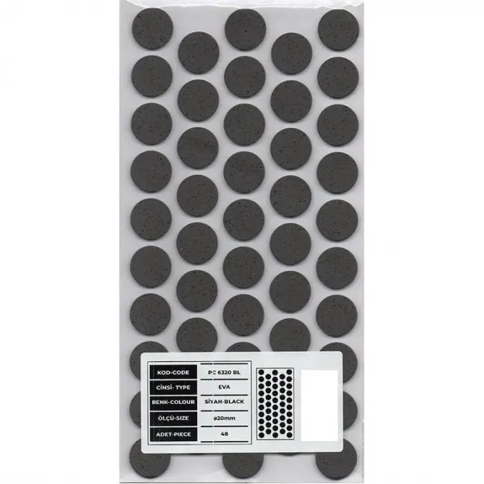 Mobilya Altı Kaydırmaz Eva, 20 mm