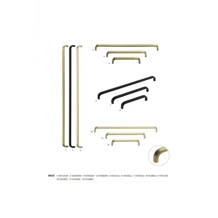 Modern Kulp, 192 mm, Saten Renk