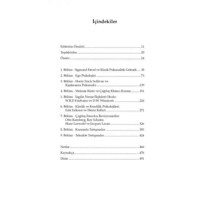 Modern Psikanalitik Düşünce: Freud’dan Sonrası