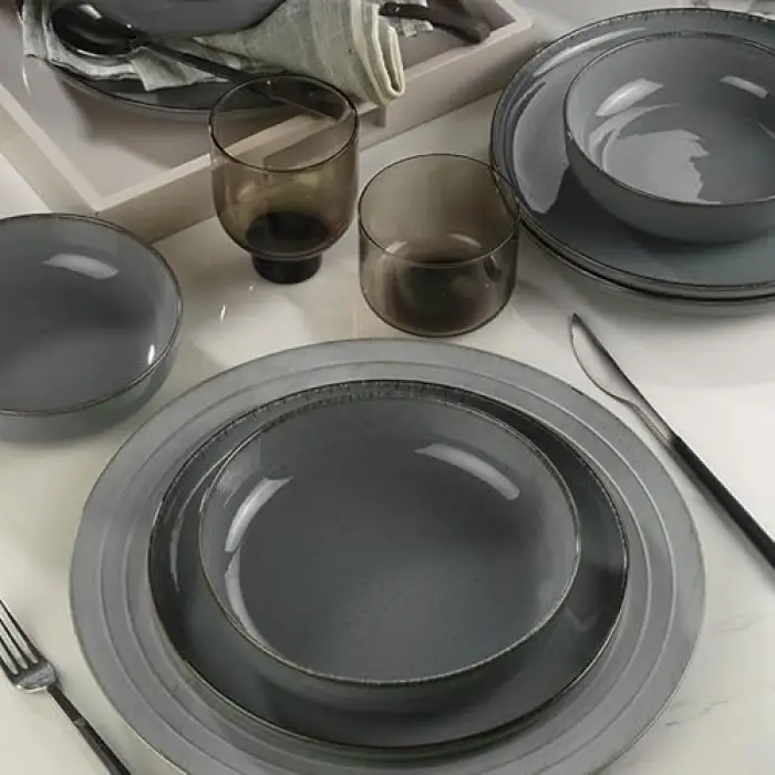 Moderna 12 Parça 4 Kişilik Yemek Takımı Mavi