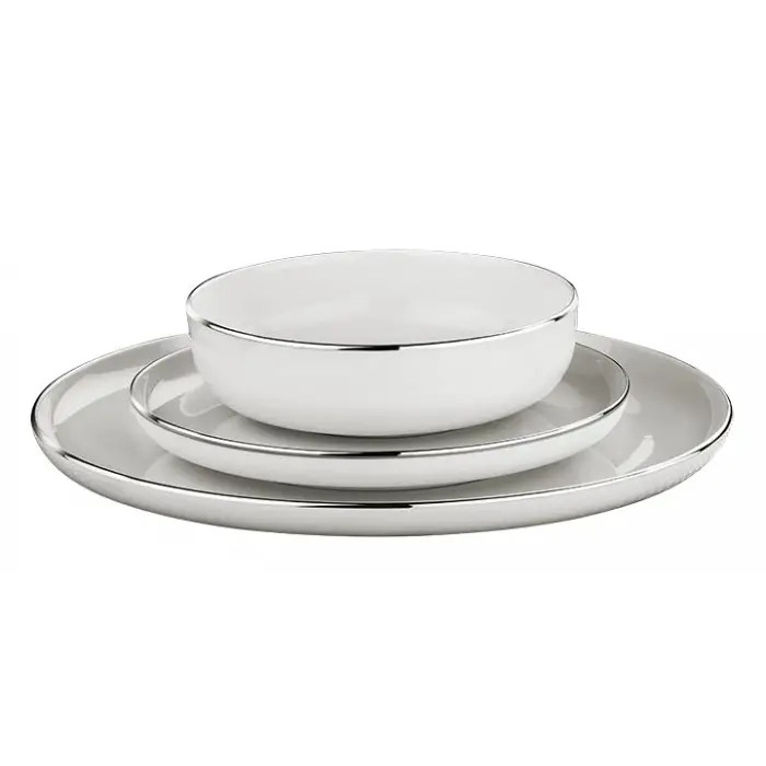 Moderna 18 Parça 6 Kişilik Yemek Takımı Platin
