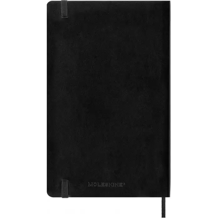 Moleskine Classic Notebook, Large, Plain, Black, Soft Cover (5 x 8.25)