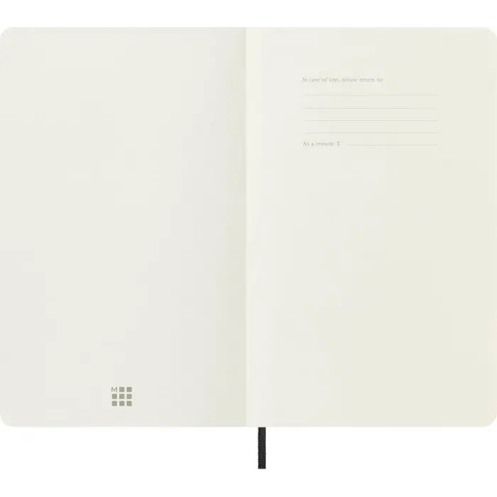 Moleskine Classic Notebook, Large, Plain, Black, Soft Cover (5 x 8.25)