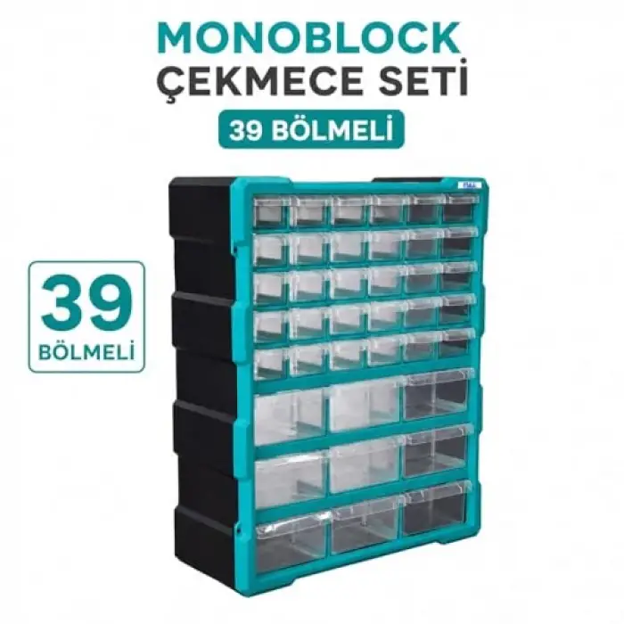 Monoblock Turkuaz 39lu Çekmece Seti Mobilya Dolap Çekmecesi Tamir Seti