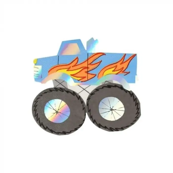 Monster Truck Peçeteler - 16 Adet