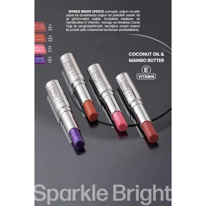 Mood Sparkle Bright Işıltılı Ruj No:153 Pink Glitz