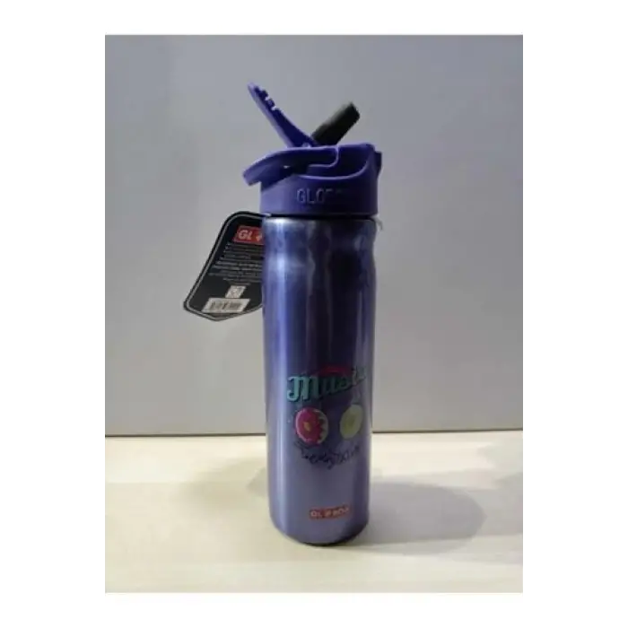 Mor Desenli Çelik Matara, 500 ml