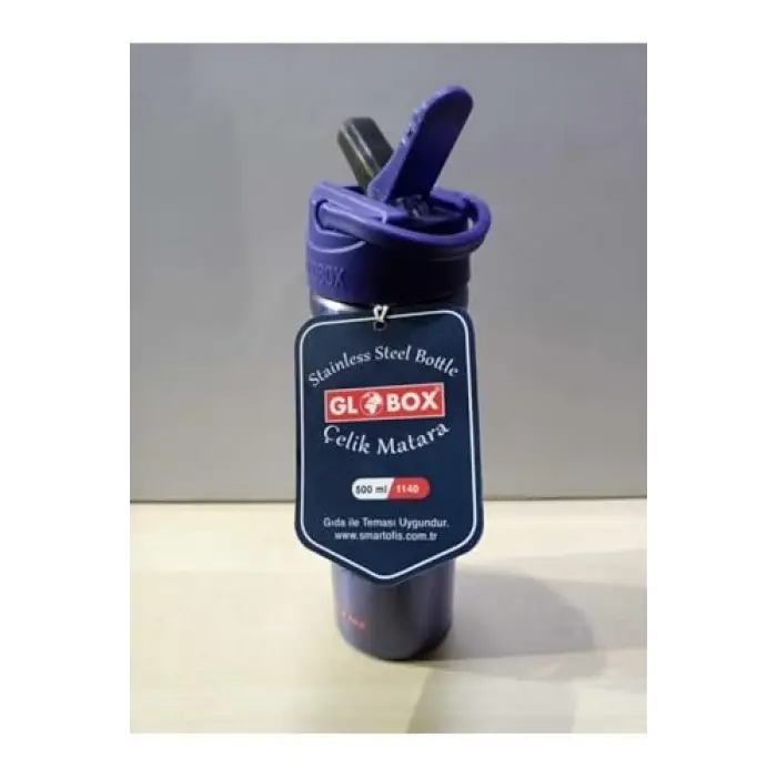 Mor Desenli Çelik Matara, 500 ml