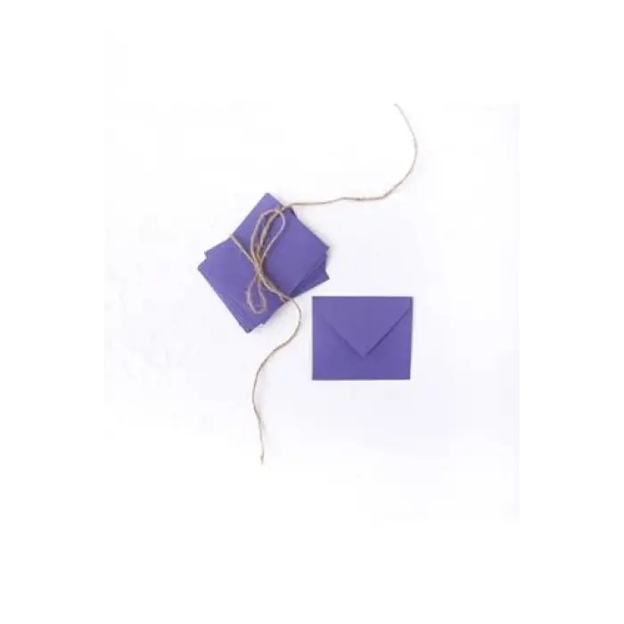 Mor Mini Zarf, 7 x 9 cm, 25 Adet