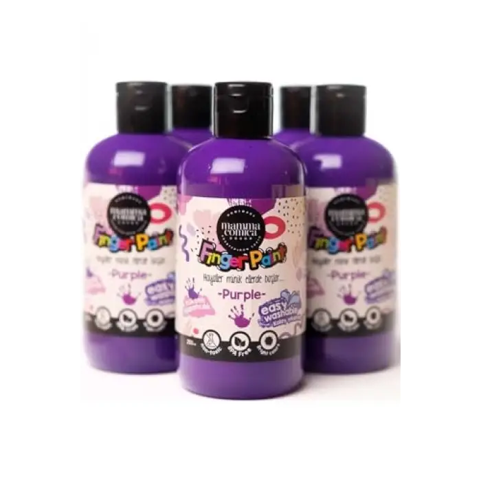 Mor Yıkanabilir Parmak Boyası, 250 ml