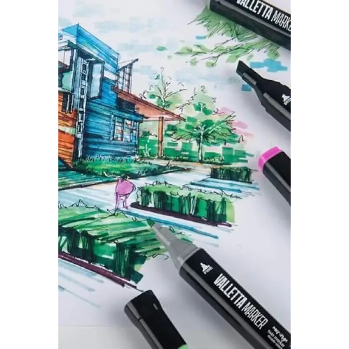 Moringa 48li Çift Taraflı Art Marker Keçeli Kalem Seti Çantalı