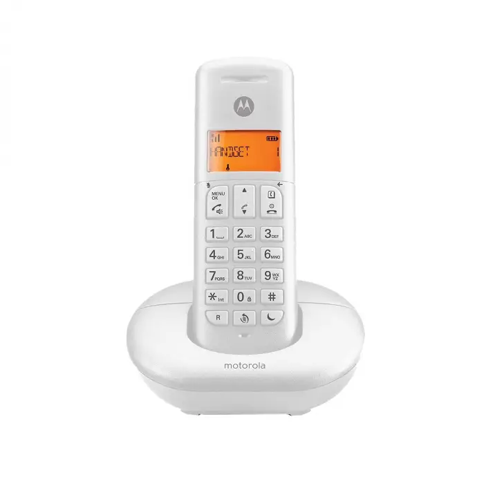 Motorola U10003 MOTOROLA E-201 Dect Telefon Dect Telefon Beyaz