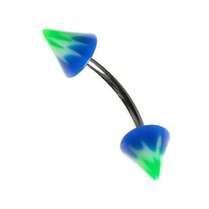 Moulin Curved Barbel Çelik Spike Piercing TDGR00893