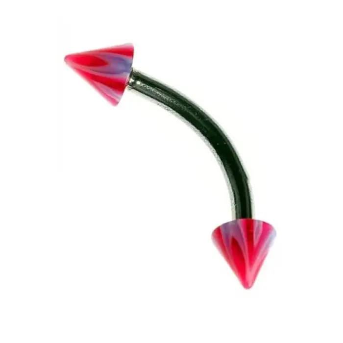 Moulin Curved Barbel Çelik Spike Piercing TDGR00900