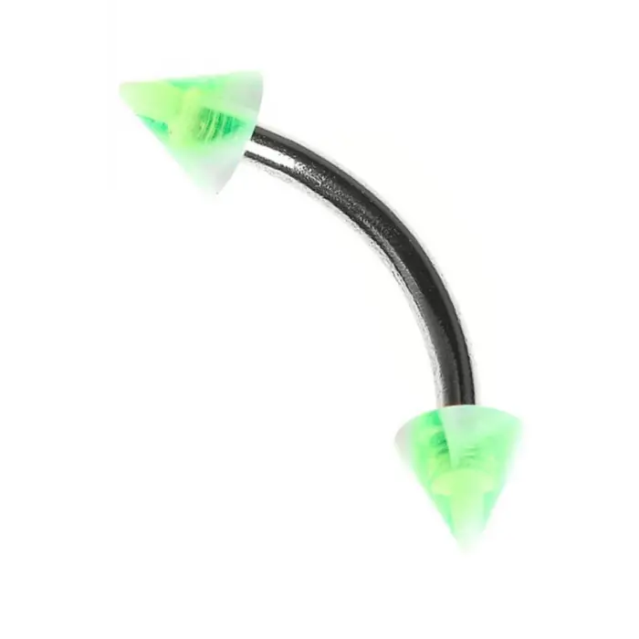 Moulin Curved Barbel Çelik Spike Piercing TDGR00901