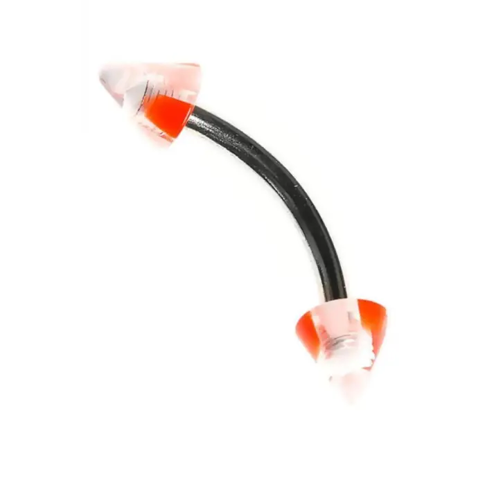Moulin Curved Barbel Çelik Spike Piercing TDGR00903