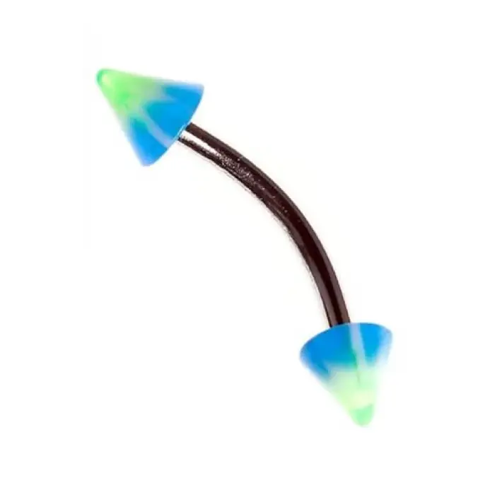 Moulin Curved Barbel Çelik Spike Piercing TDGR00913