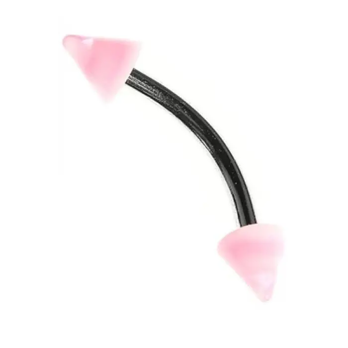 Moulin Curved Barbel Çelik Spike Piercing TDGR00915