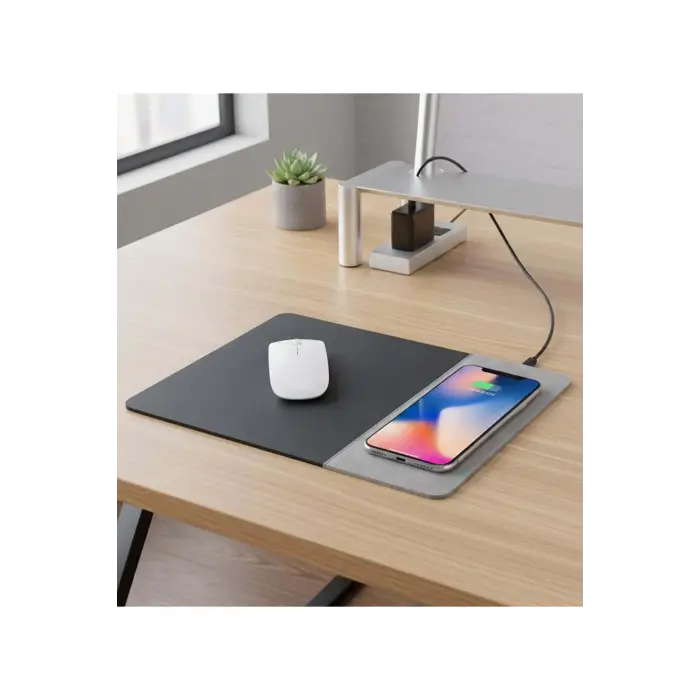 Mouse, Wireless Şarj Pad, Gri