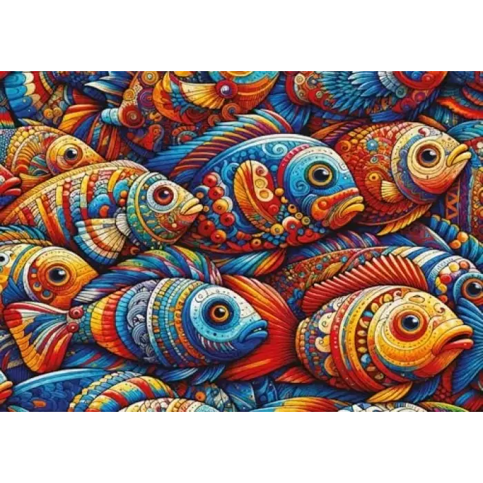 Mozaik Balıklar 1000 Parça Puzzle