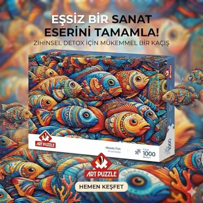 Mozaik Balıklar 1000 Parça Puzzle