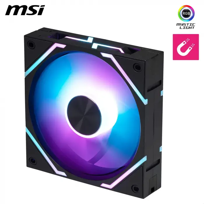 Mpg EZ120 Argb Manyetik Daisy-Chain 120 mm Argb Siyah Kasa Fanı