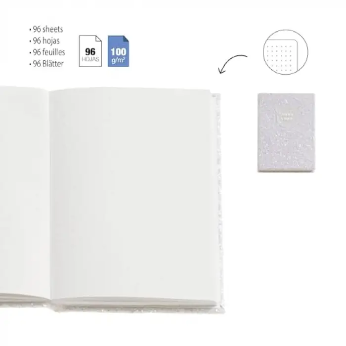 MR Defter-B2F Parlak Beyaz Noktalı Defter