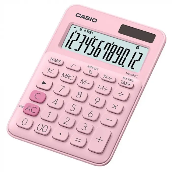 Ms-20Uc-Pk-N-Dc Mini Masa Hesap Makinesi Pembe