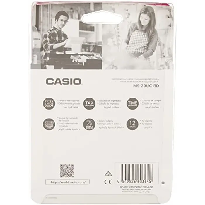 Ms-20Uc-Rd-N-Dc Mini Masa Hesap Makinesi, Pembe