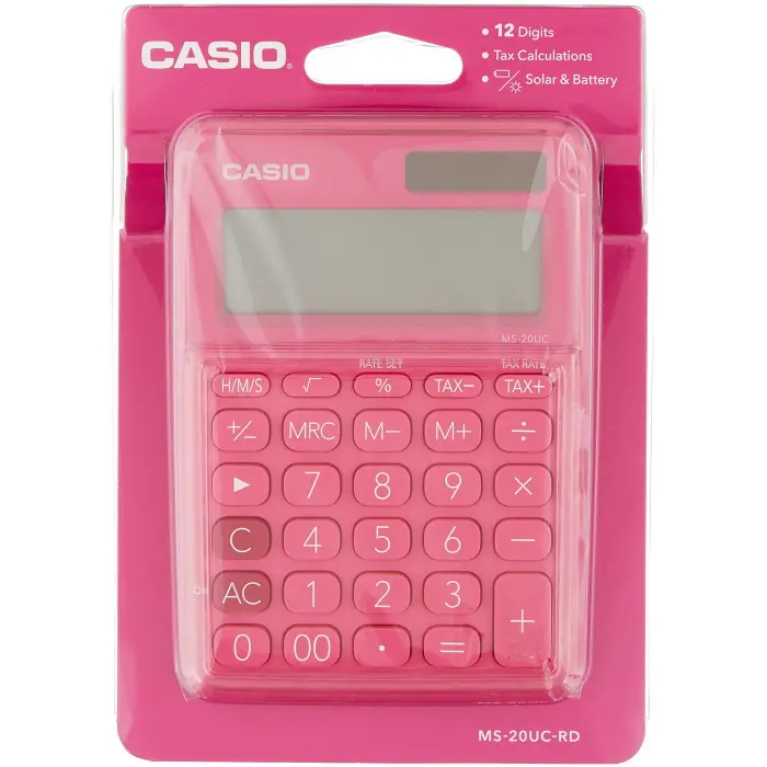 Ms-20Uc-Rd-N-Dc Mini Masa Hesap Makinesi, Pembe