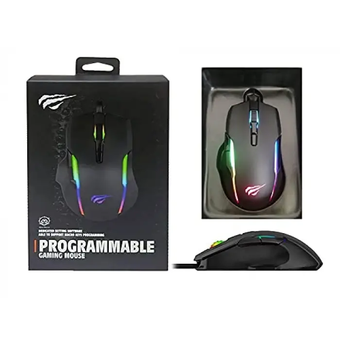 MS1012A siyah kablolu RGB gaming mouse