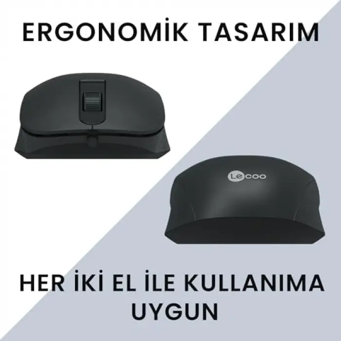MS102 USB Kablolu 2400DPI 4 Tuşlu Mouse -Sessiz PC, Mac, Dizüstü Bilgisayar için, Windows, Linux ve Mac ile Uyumlu Sağ ve Sol Elle Kullanıma Uygun, 99gr Hafif Optik Mouse Siyah