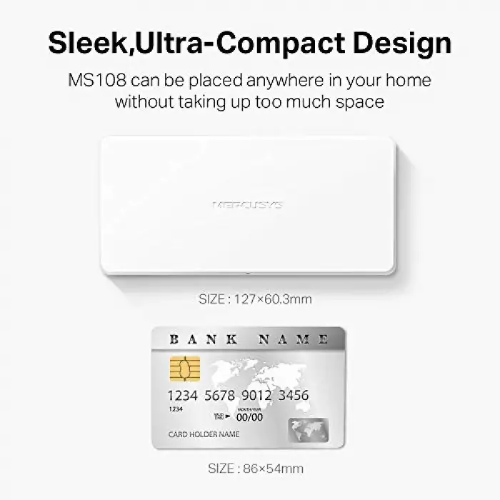 MS108,8-Port 10/100Mbps Desktop Switch