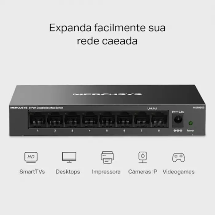 MS108GS, 8-Port Gigabit Desktop Switch