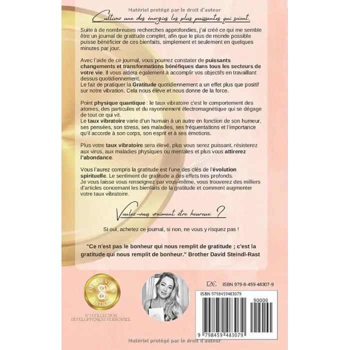 Mucize Şükran Günlüğü, Fransızca Baskı