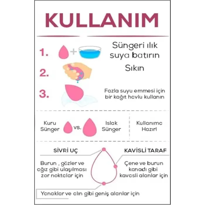 MUJGAN 6lı Makyaj Süngeri Seti Çok Renkli