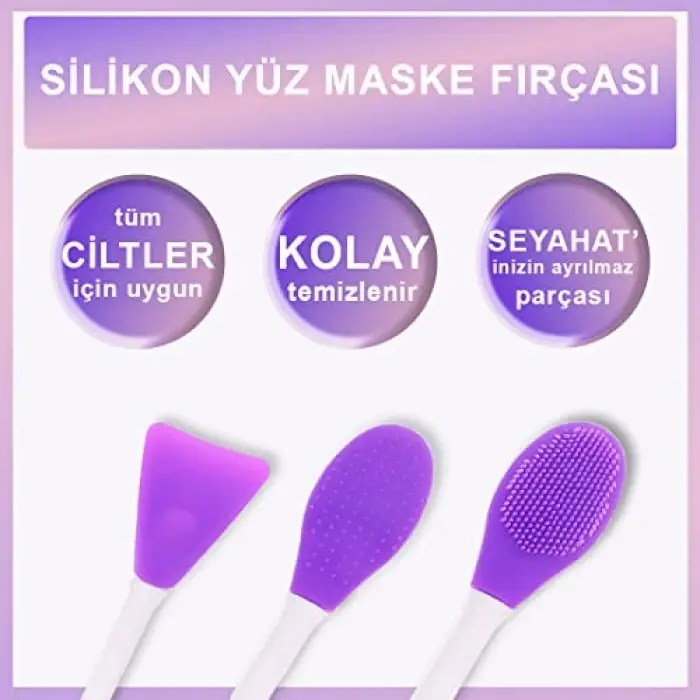 MUJGAN | Çift Uçlu Maske Sürme Aparatı (Mor)