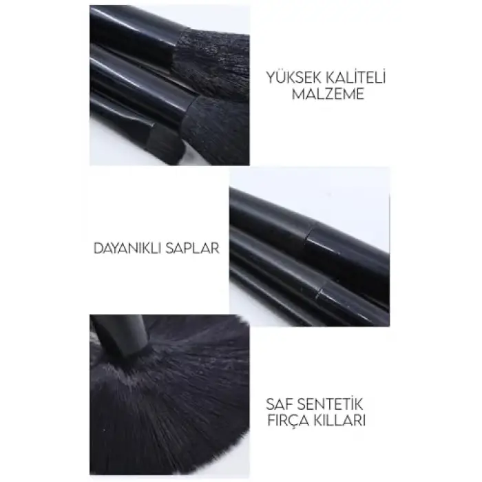 MUJGAN Fix Özel 13lü Fırça Seti Siyah