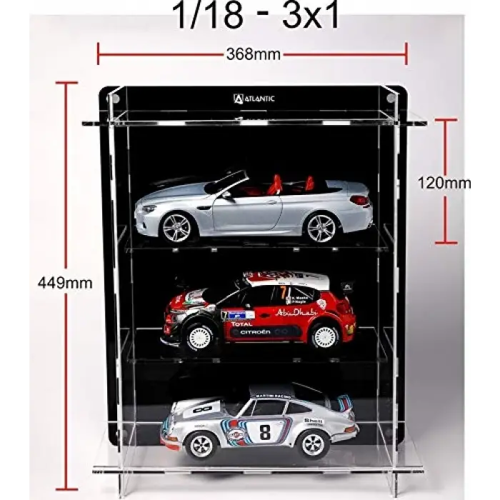 Multicase 3x1: 3 adet 1/18 ölçek model araba için
