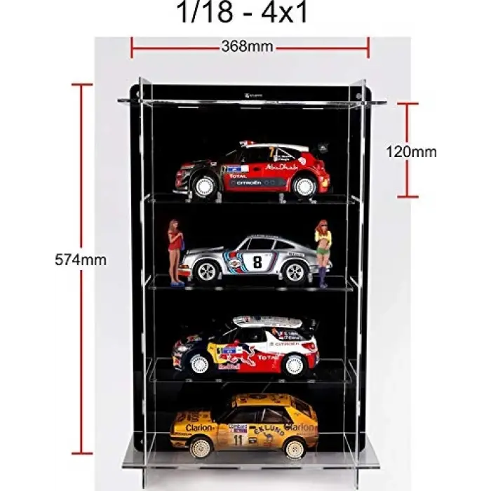 Multicase 4x1: 4 adet 1/18 ölçek model araba için