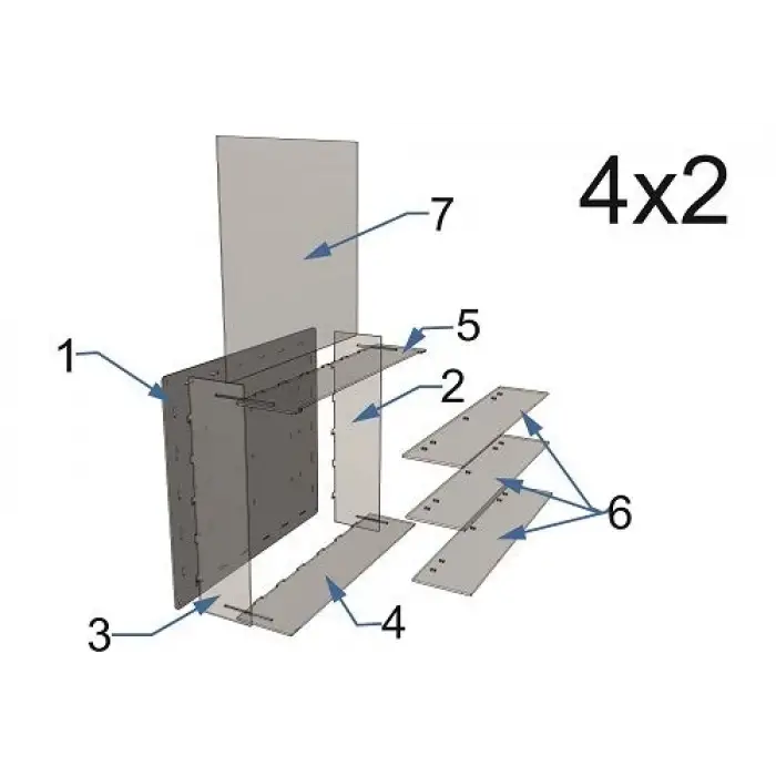 Multicase 4x2: 8 adet 1/24 ölçek model araba için