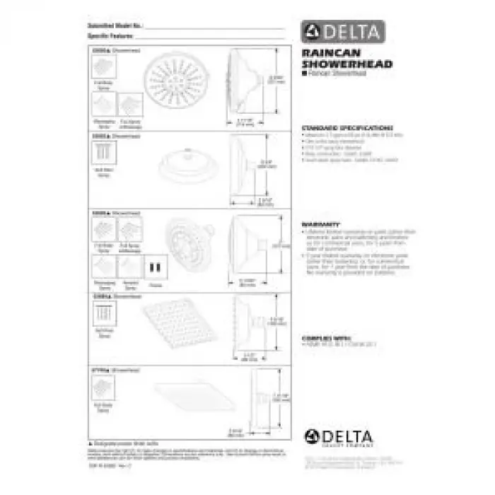 musluk 52680-SS Evrensel Showering Components, 3-setting Showerhead, paslanmaz by musluk