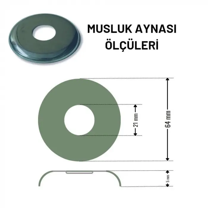 Musluk Aynası Rozeti, (5 Adet)
