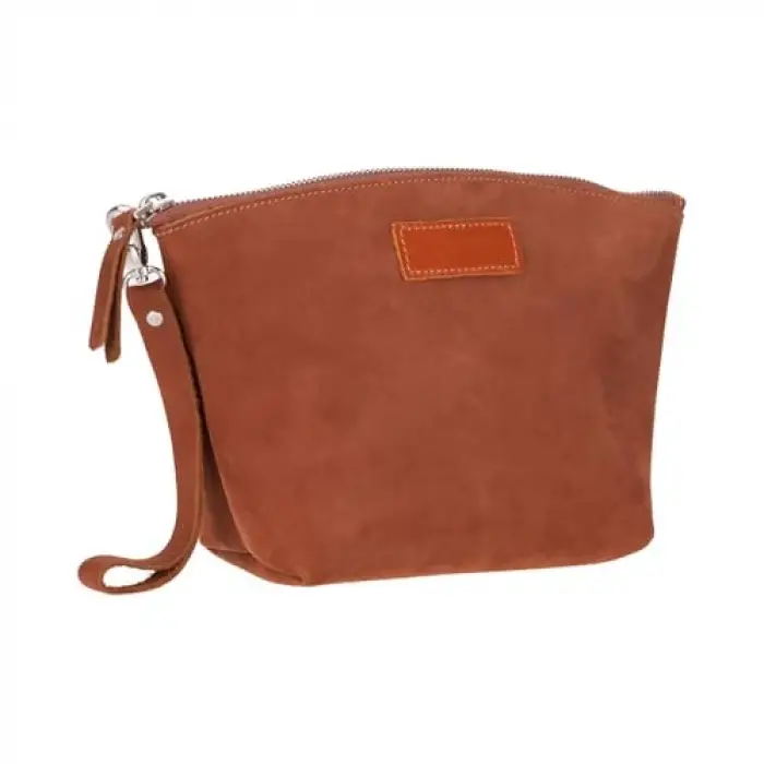Muted Chestnut – Deri Makyaj Çantası