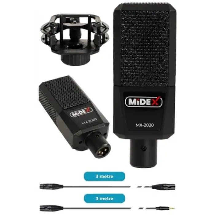 MX-2020 Compact Set-1 Efektli Ses Kartı Mikrofon Stand Seti (PC ve Telefon)