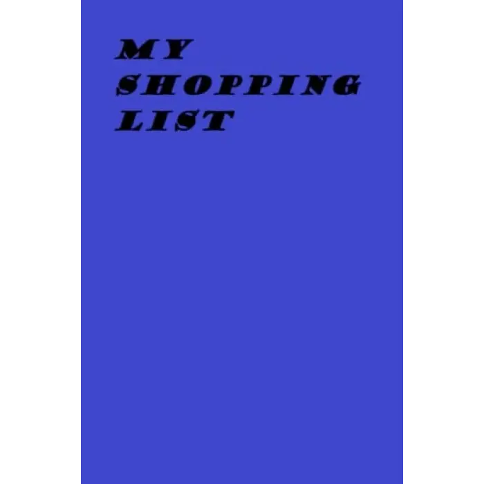 My Blue Shopping List, 6x9, 100 Pages